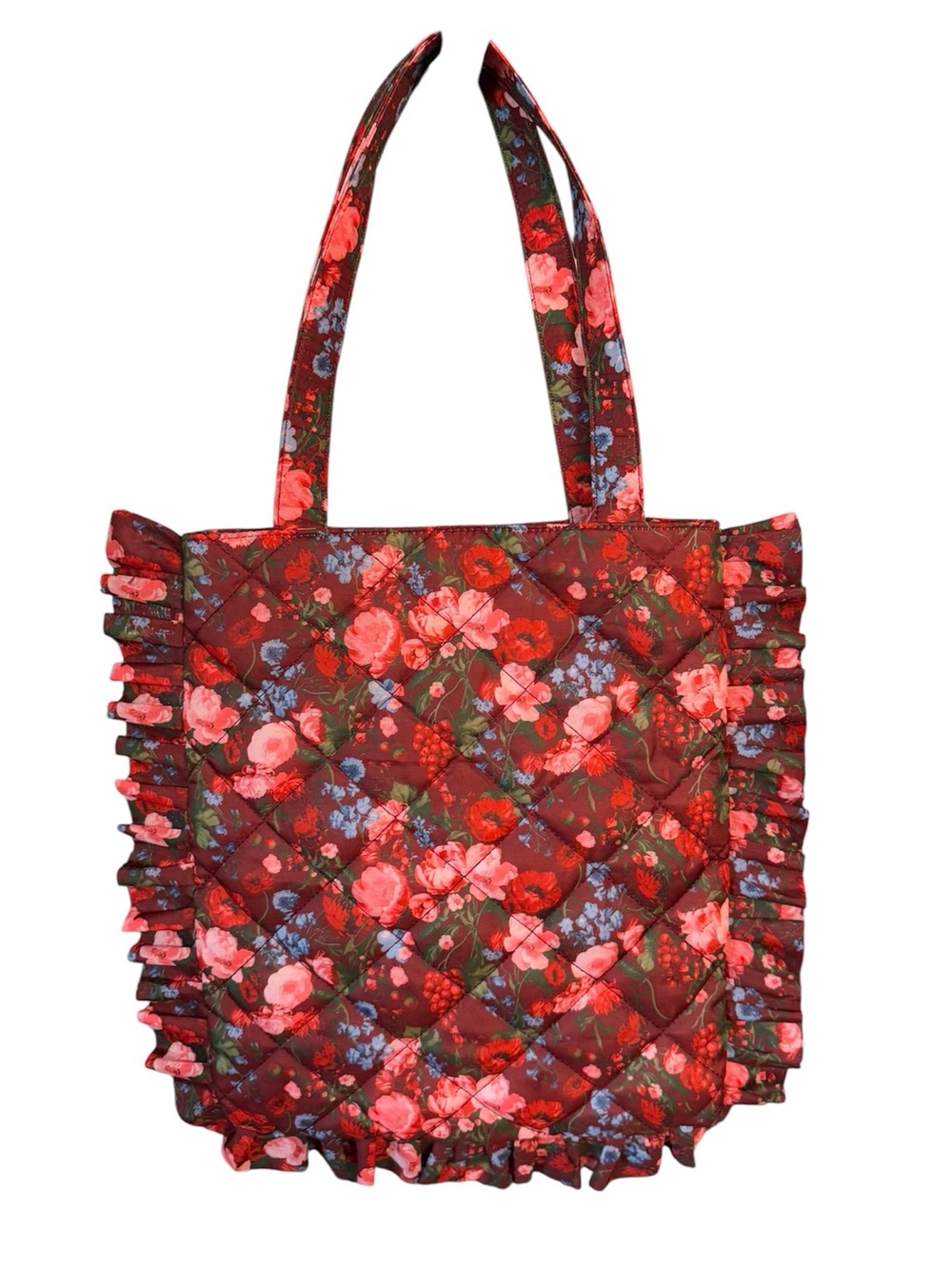 Anthropologie Maeve Floral Ruffled Tote NWT